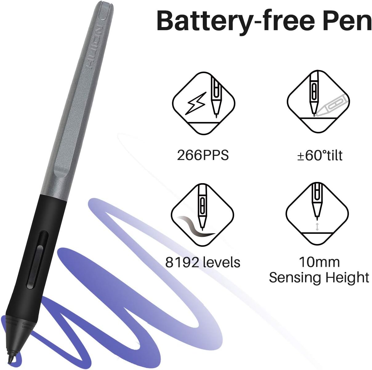 HUION Inspiroy H1060P Graphics Drawing Tablet with Tilt Response Battery-Free Stylus and 8192 Pen Pressure Sensitivity Pack of 2