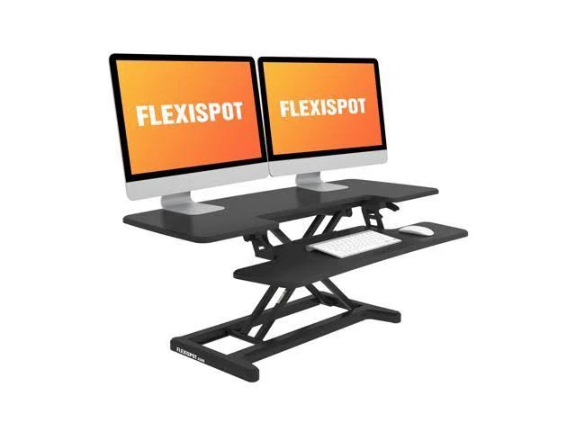 FlexiSpot 42x22 AlcoveRiser Standing Desk CONVERTER, Black