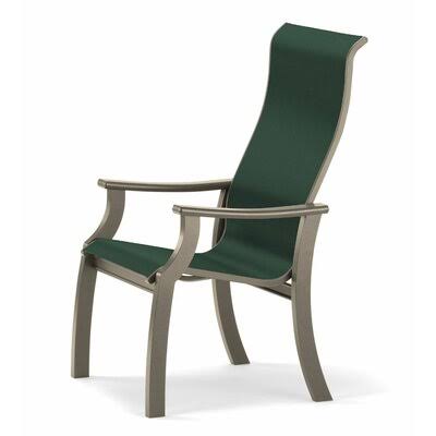 St. Catherine Stacking Patio Dining Armchair Telescope Casual Frame Color: Textured Desert, Color: Forest Green 22D