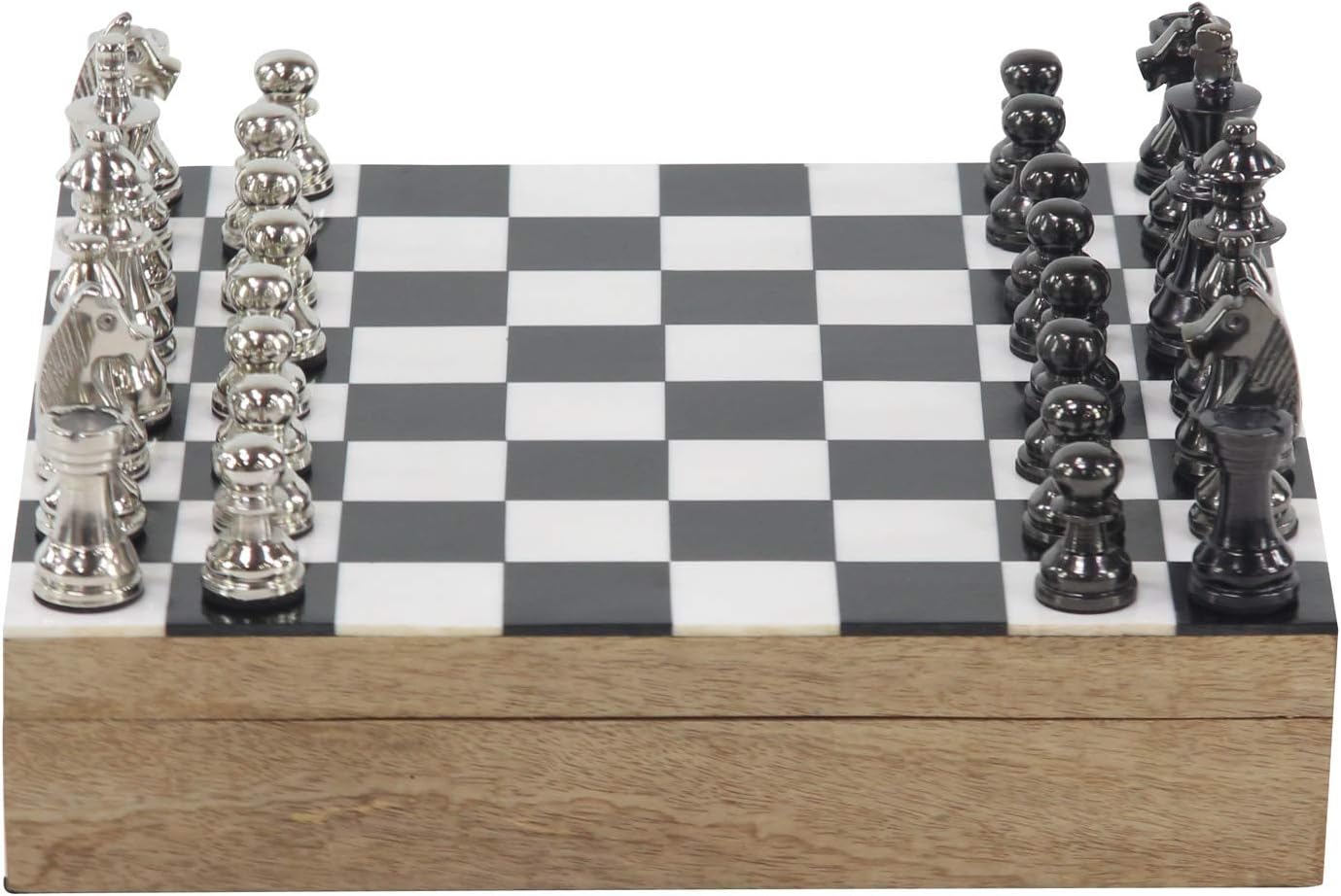 Deco 79 Wooden Games, Small, Black, White