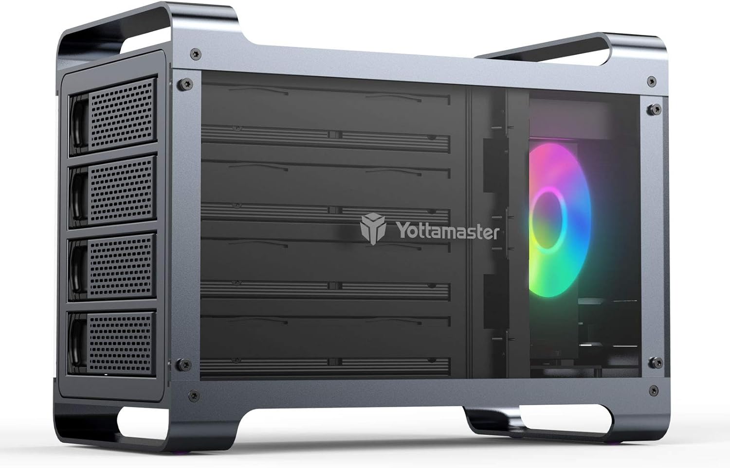 Yottamaster 4 Bay Hard Drive Enclosure,Aluminum Alloy 2.5