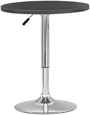 Atlin Designs Adjustable Round Pub Table in Black
