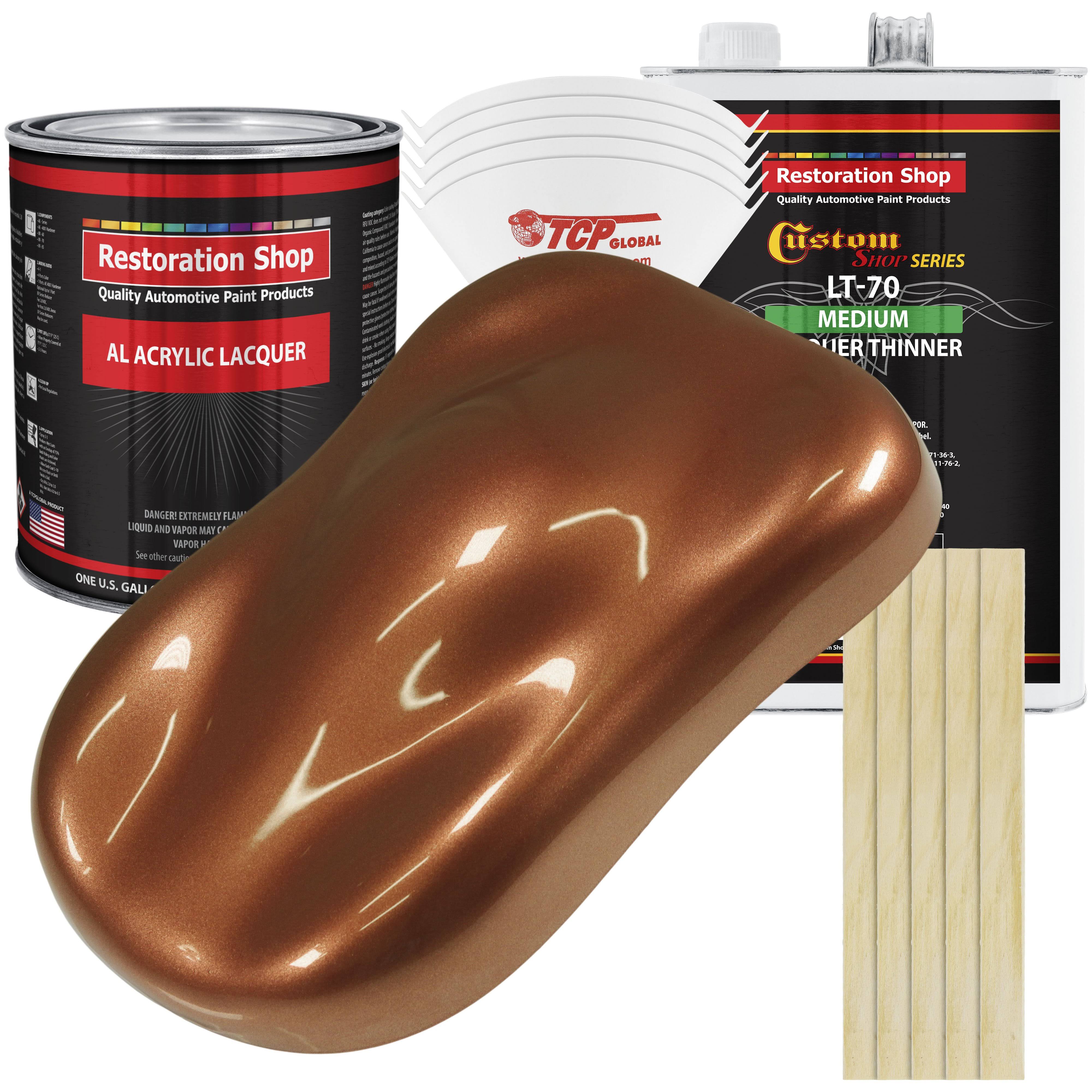 Firemist Copper Acrylic Lacquer Single Stage Car Auto Paint Complete Medium Gallon Kit Restoration Shop