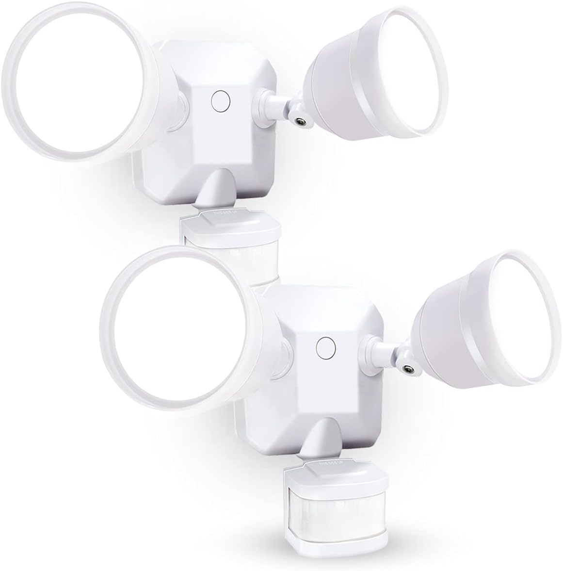 Exterior Security Flood Light Waterproof, Motion Detector, Dusk to Dawn, Motion On/Off or Stay On 4 Modes, 5000K 280W Equiv. Hardwired LED Spotlight Fixture for Patio/Entryway/Porch, 2-Pack, GLEEBOM