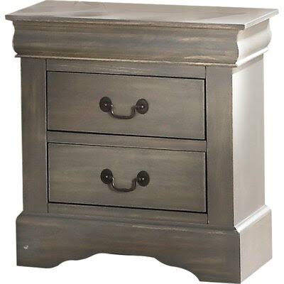 Acme Louis Philippe III Nightstand in Platinum 26703 Alcott Hill Color: Antique Gray