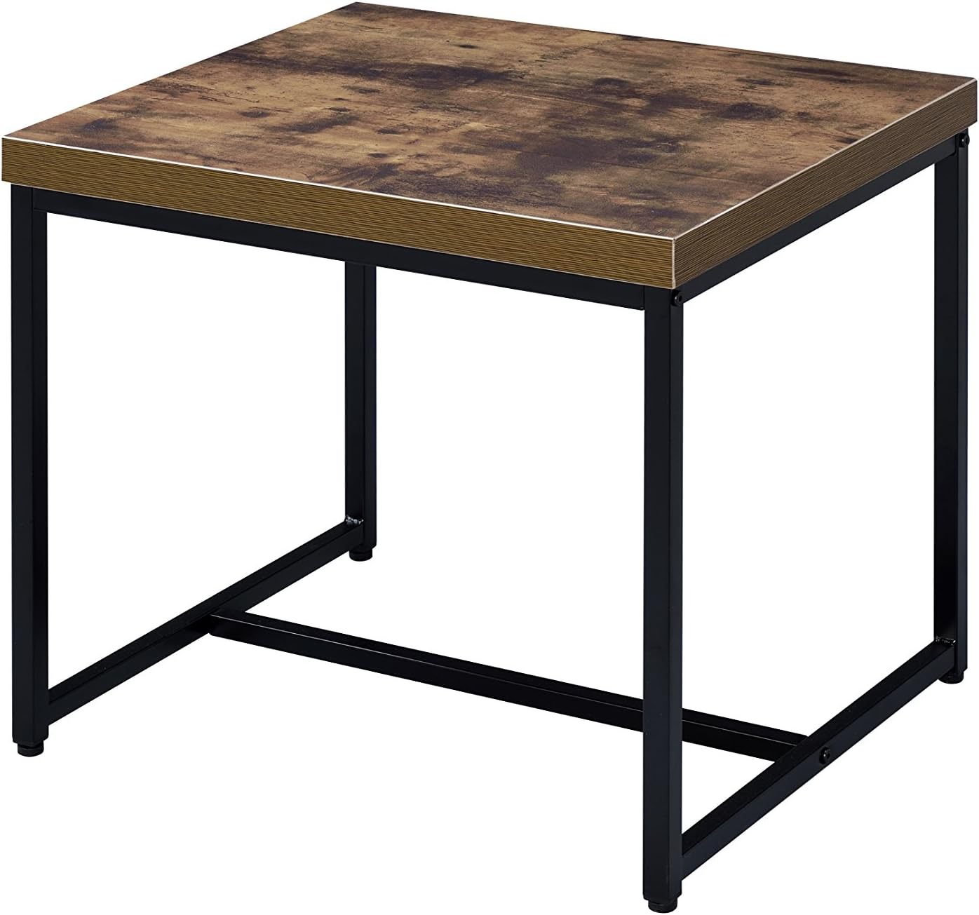 ACME Furniture 80617 Bob Weathered Oak & Black End Table Pack of 2