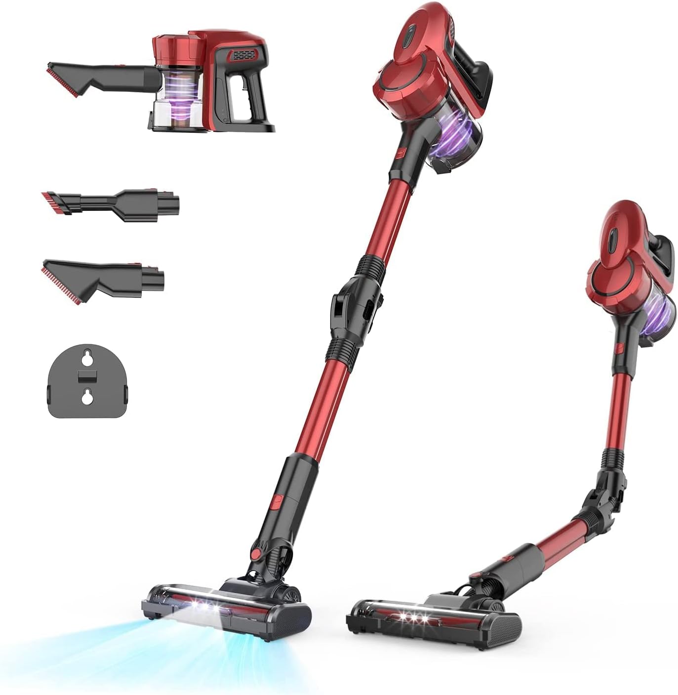 Cordless Vacuum Cleaner, VICSOO Stick Vacuum 25Kpa Powerful Suction Stick Vacuum Cleaner 40min with 250W Motor for Hard Floor Carpet
