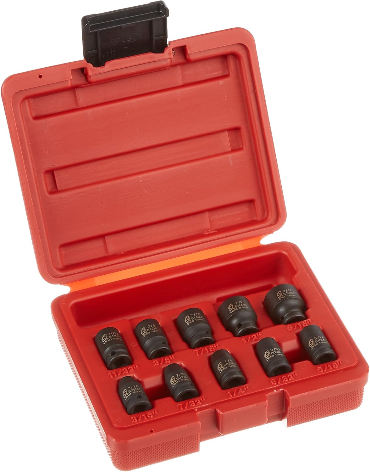Sunex 1820 1/4-Inch Drive Magnetic Impact Socket Set SAE, 10-Piece