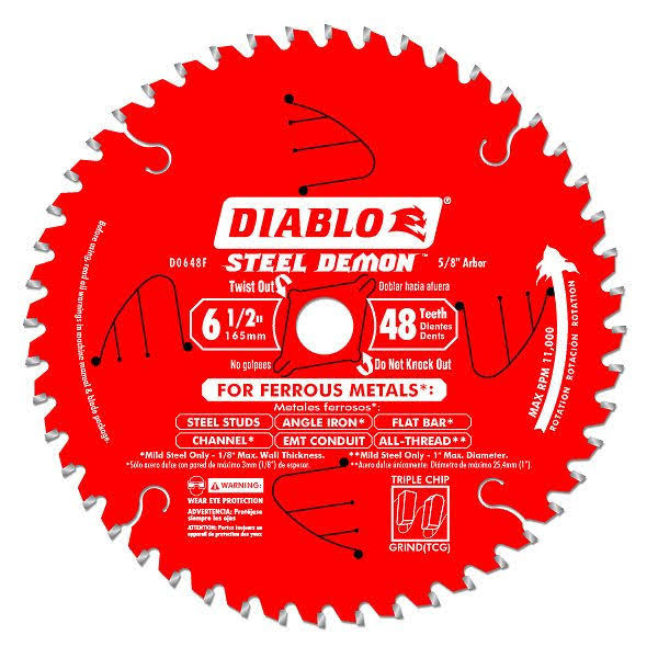 Freud Tools - (10 Pack) D0648F Diablo 6-1/2 inch x 48 Tooth Ferrous Blade