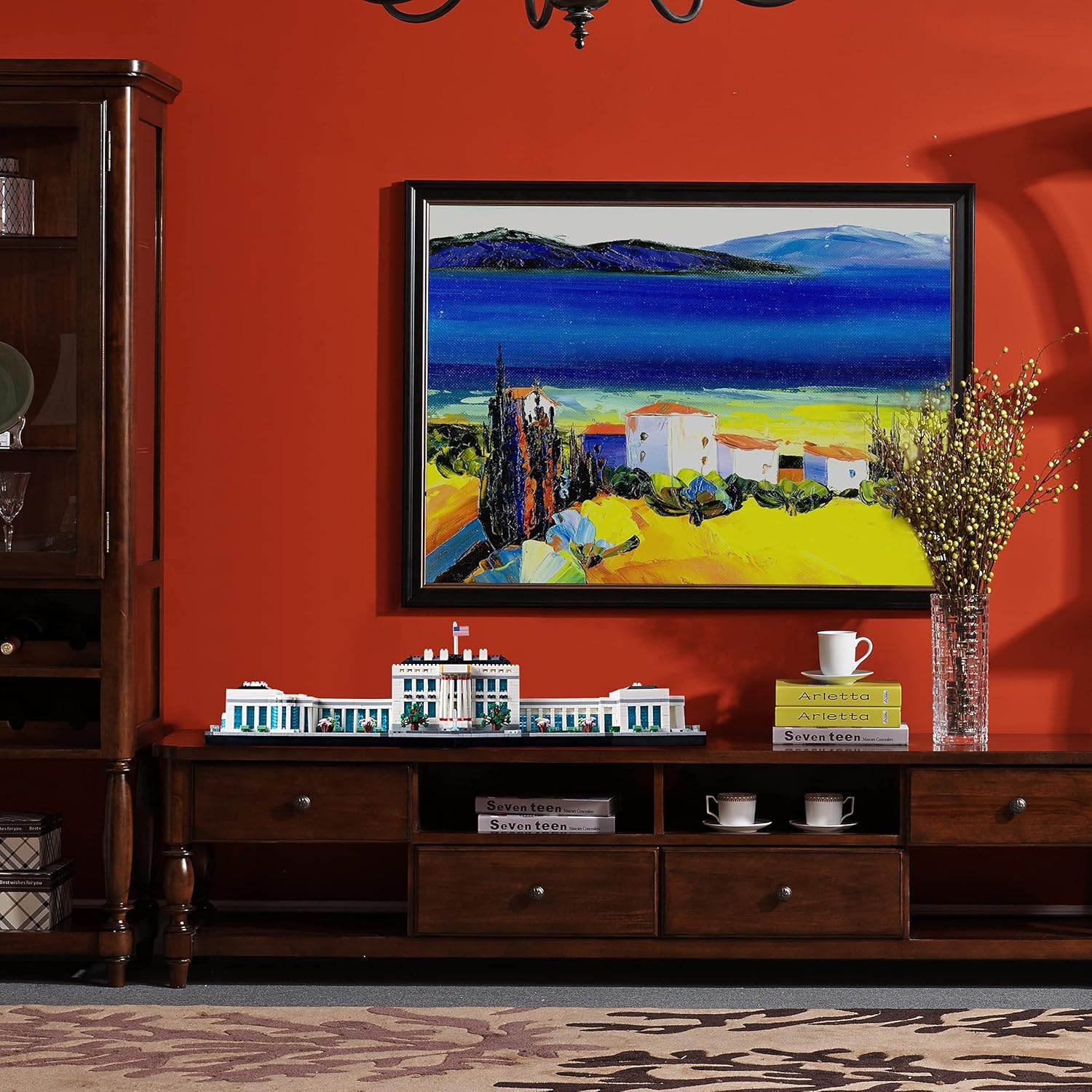 DAFDAG Big Architecture The White House Model Building Kit 3520+ pcs，A Great Micro Block Gift for Adults and Kids（2021 New with Color Package）