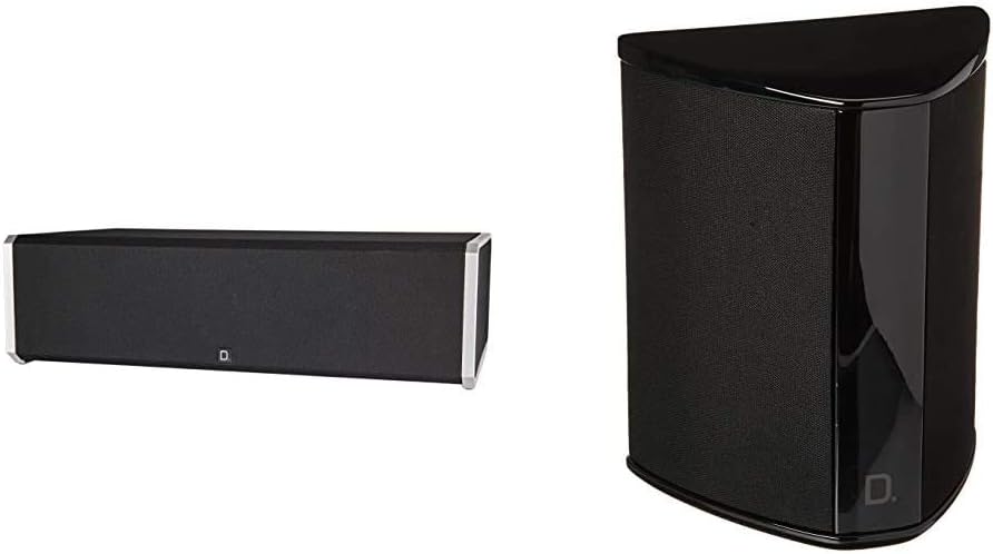 Definitive Technology CS-9040 Center Channel Speaker | Built-in 8” Bass Radiator for Home Theater | High Performance | Premium Sound Quality | Single, Black