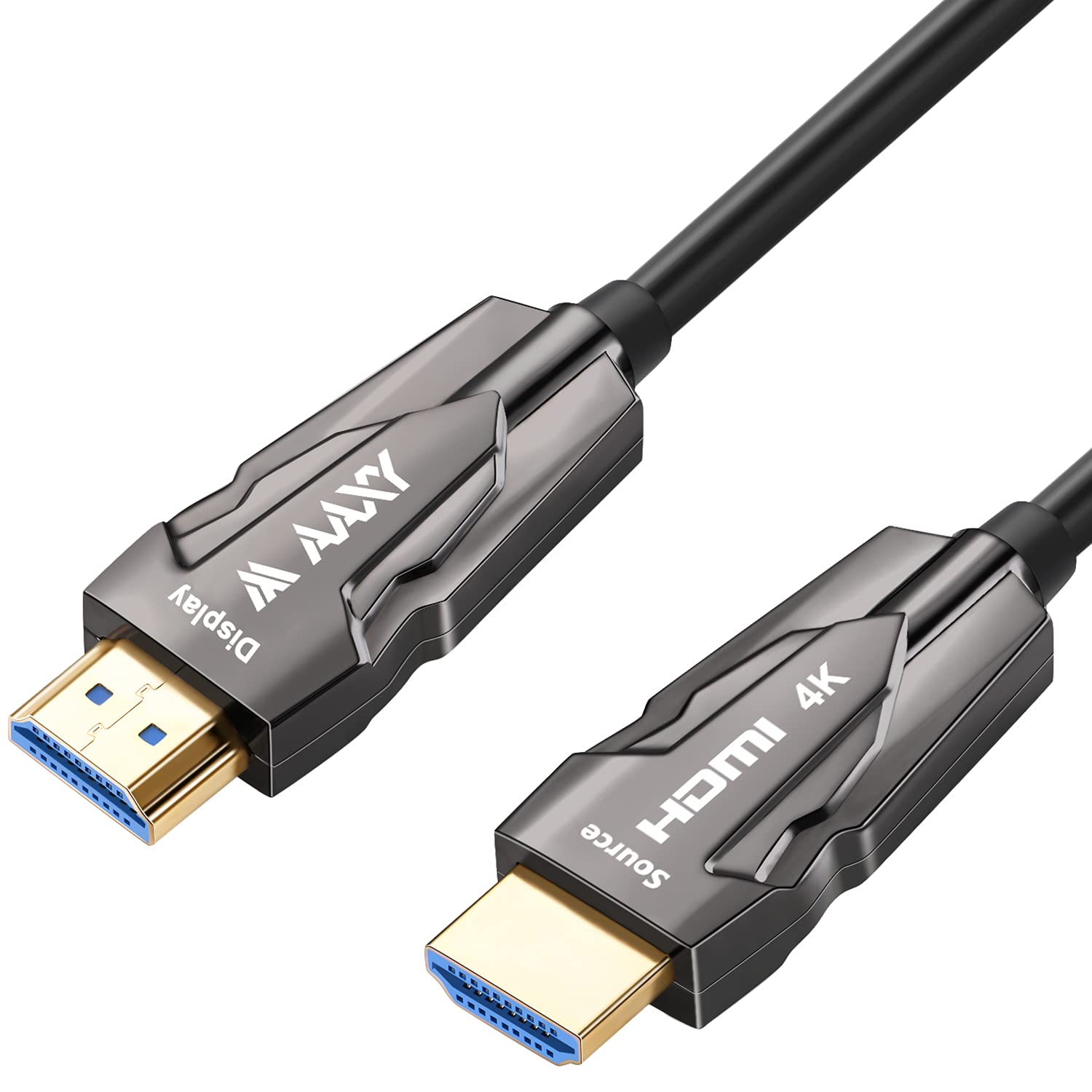 4K Fiber HDMI Cable 75ft, High Speed 18Gbps Fiber Optic HDMI 2.0 Cable Supports 4K@60Hz, 4:4:4, HDR, Dolby Vision, HDCP 2.2, ARC, 3D, Compatible with TV Box/HDTV/Projector/Blu-ray/Home Theater etc Pack of 2
