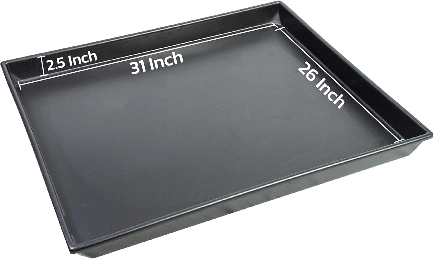 American Built Pro HVAC Drain Pan, HIPS Plastic Drip Pan, Black, 30″ x 26″ ID, Home Improvement Large Secondary Condendsate Drip Pan Collects Drips, Overflow Spills from Electric HVAC Units