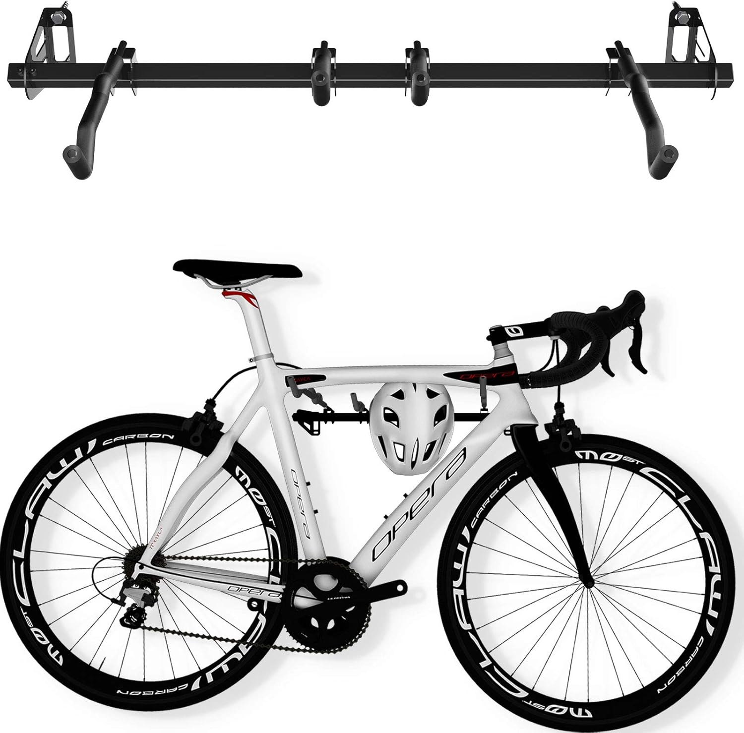 FLEXIMOUNTS Bike Rack for Garage, Heavy-Duty Wall Mount Hanger for 1 Bike, Ideal for Home & Garage, Holds Up to 77lbs Pack of 2