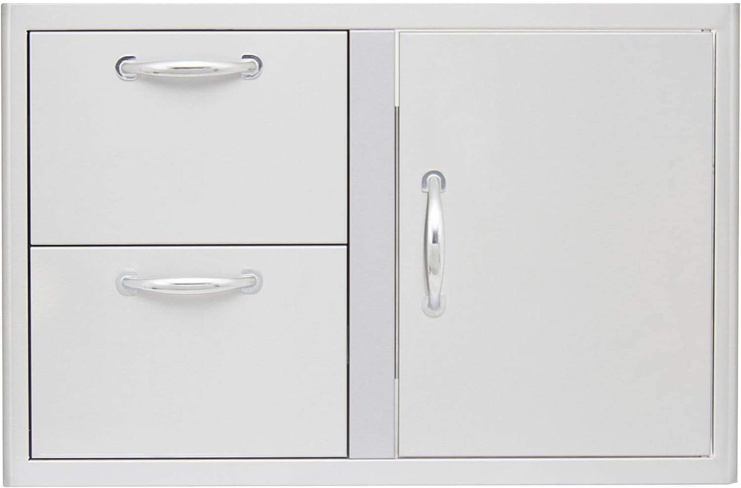 Blaze 32-Inch Access Door & Stainless Steel Double Drawer Combo - BLZ-DDC-R