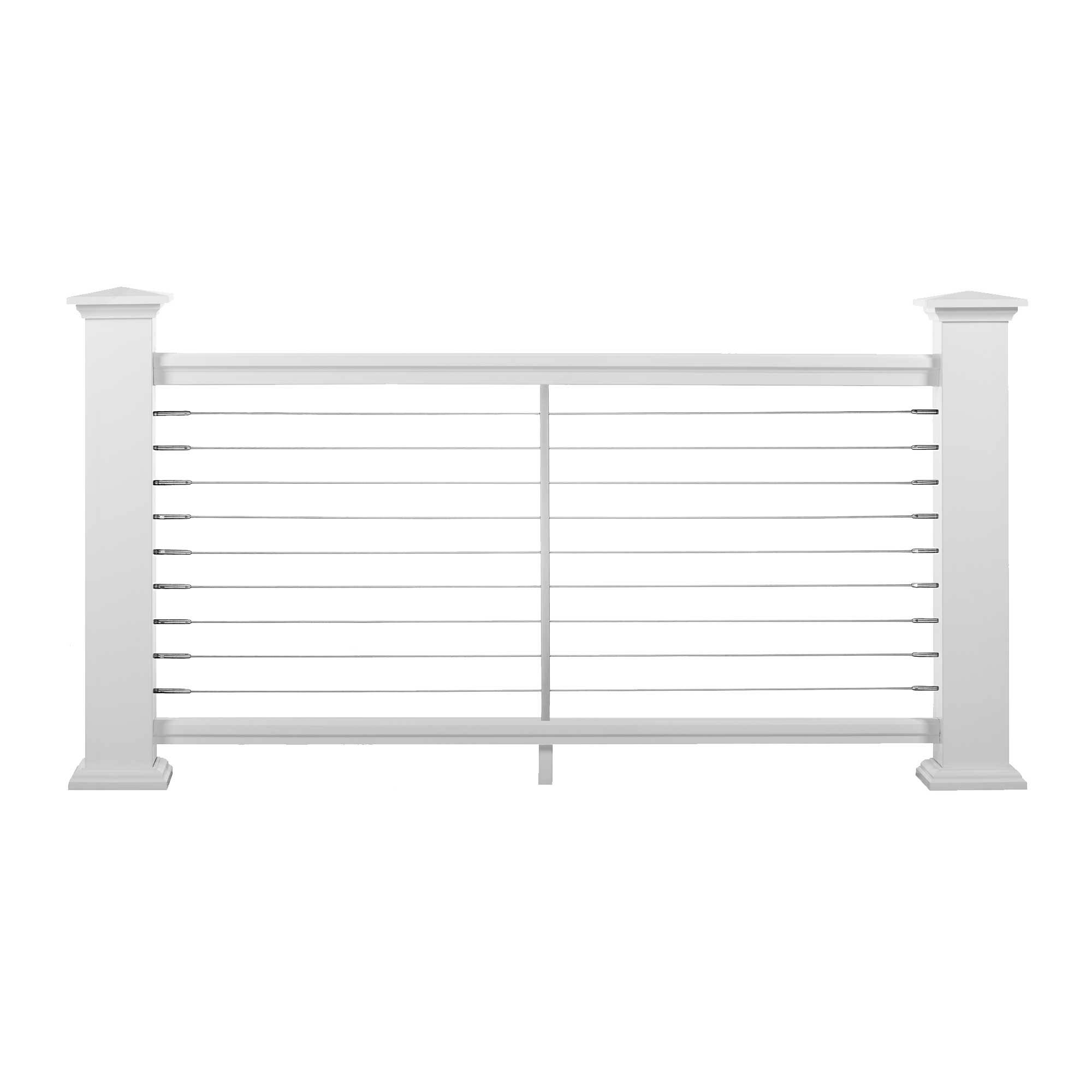 TimberTech Universal Rail Pack for Cable, Glass, or Aluminum Balusters - 6 ft - White