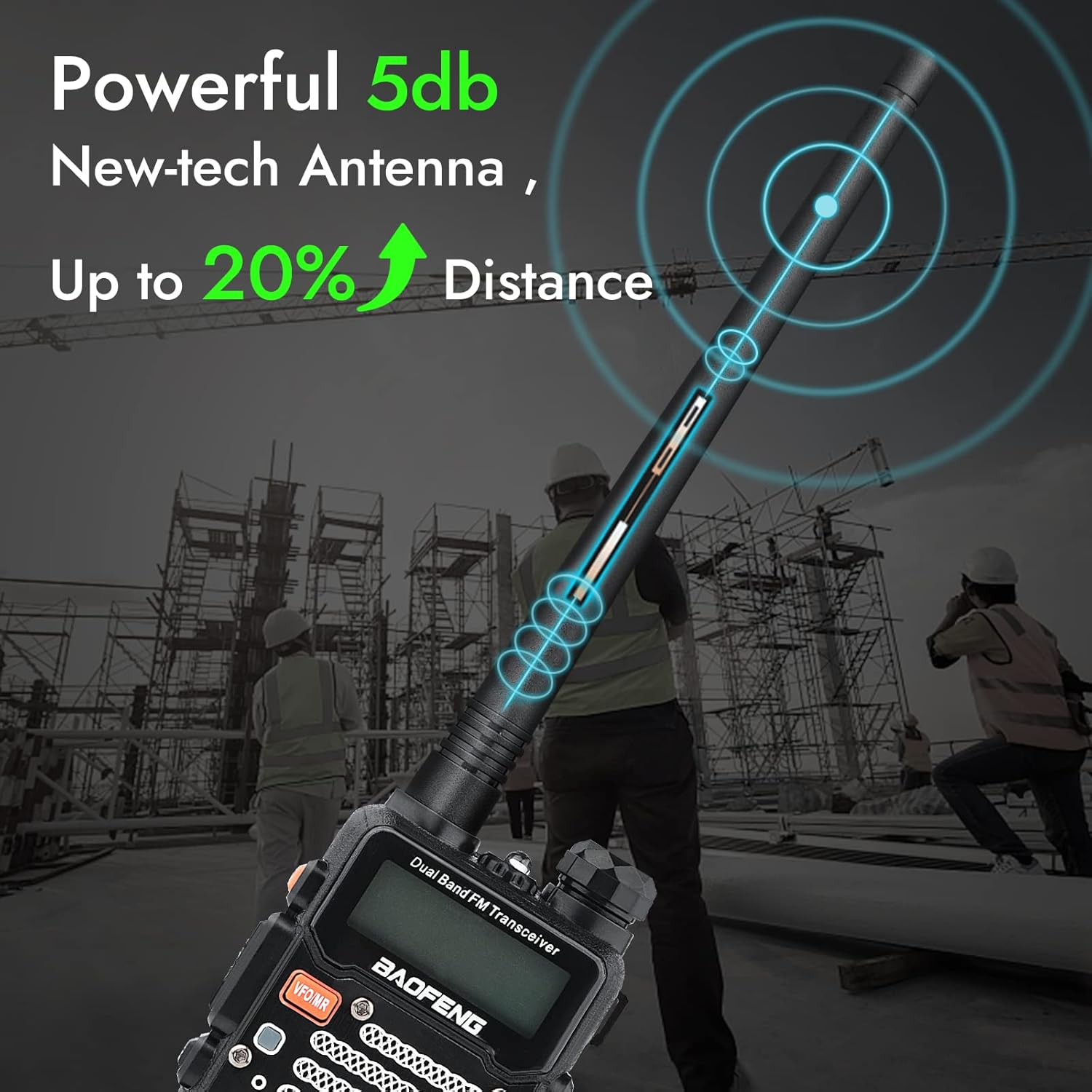 BaoFeng Two Way Radio,Brothers with BF-F8/UV-5R,8-Watt Dual Band Radio with 2100mAh Li-ion Battery Portable Walkie Talkies with Includes Full Kit Pack of 2