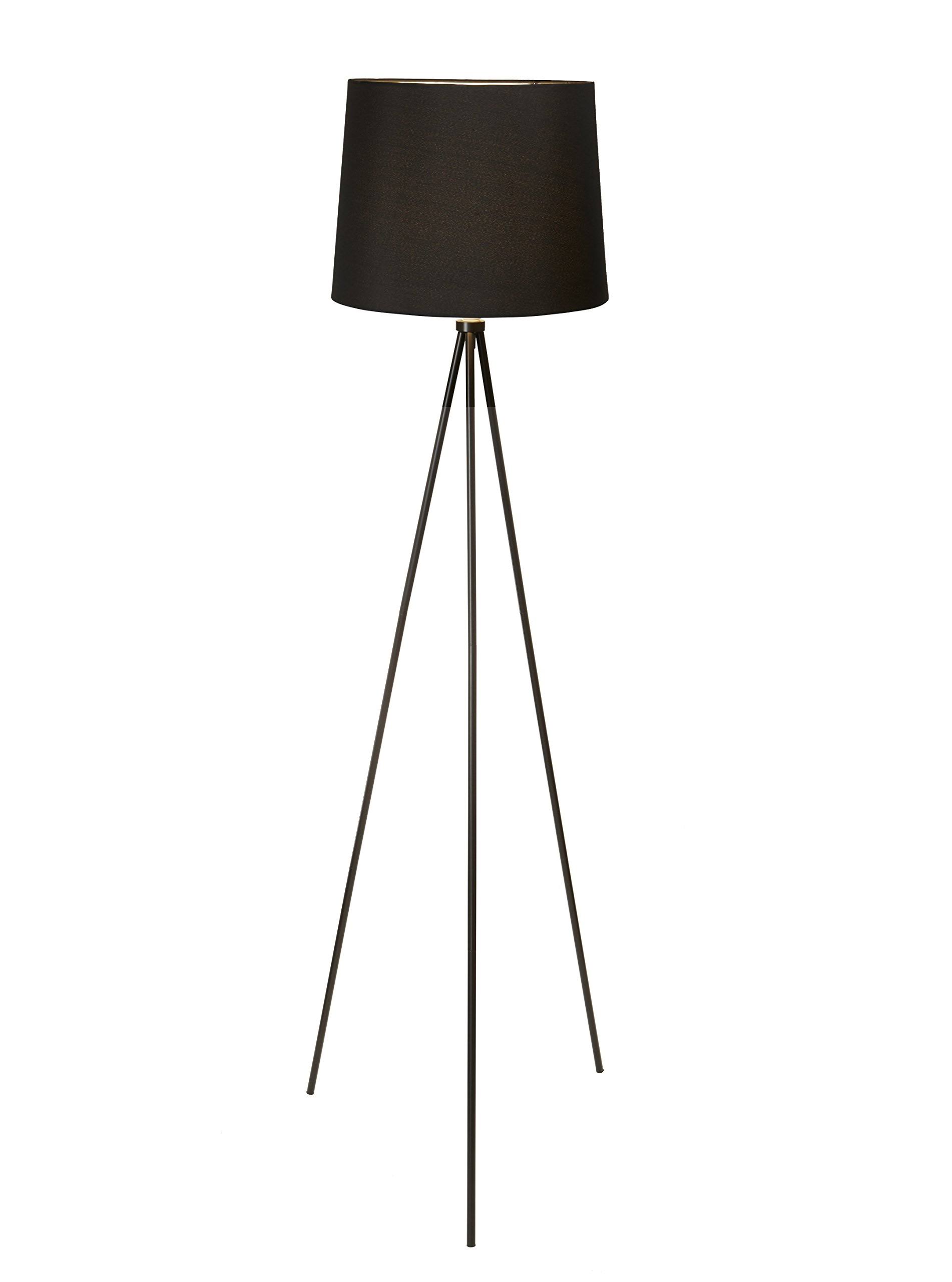 Newhouse Lighting NHFL-AL-BK Alexandria Tripod Floor Lamp Black
