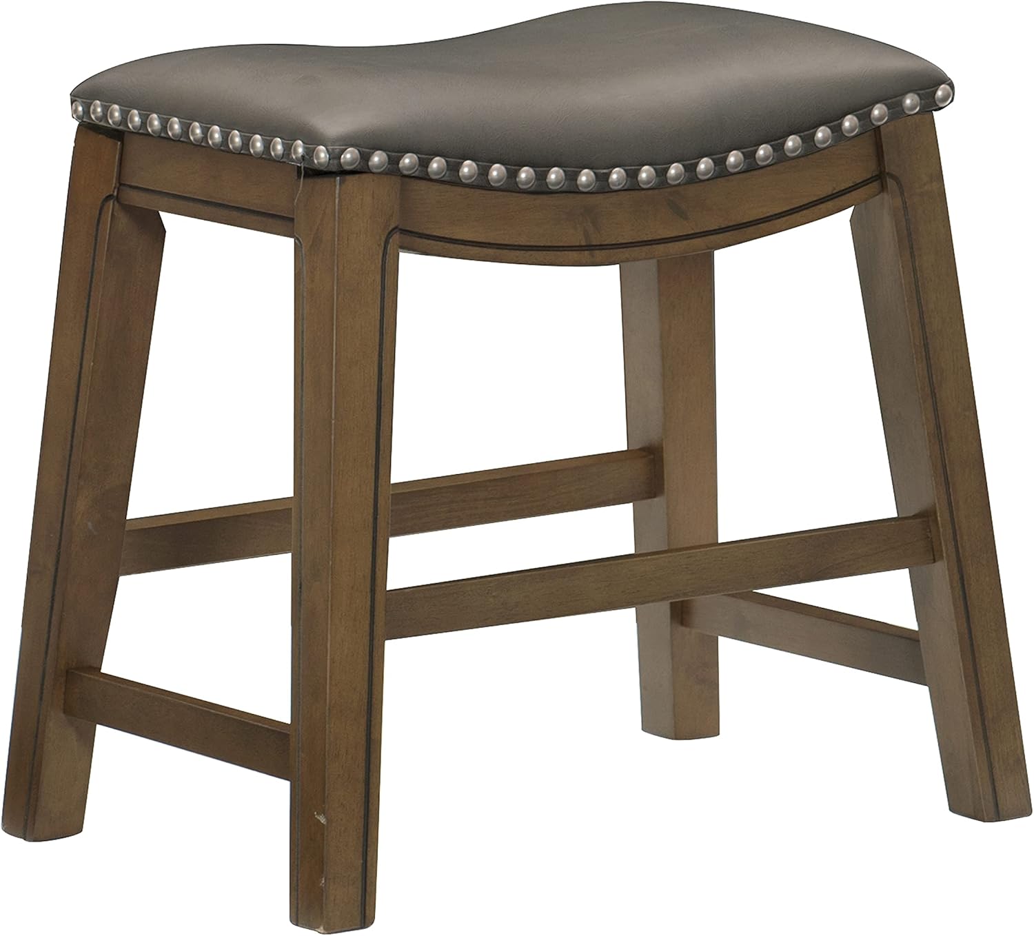 Lexicon Alviso Wooden Saddle Seat Dining Stool, 18