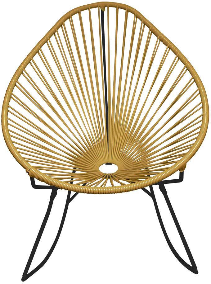 Innit Designs Acapulco Rocker Chair | Black/Gold