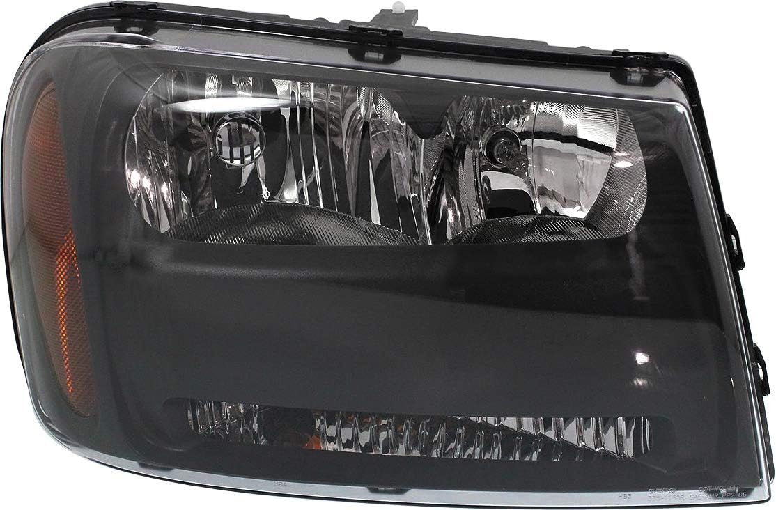 Garage-Pro Headlight Assembly Compatible with 2006-2009 Chevrolet Trailblazer and 2006 Chevrolet Trailblazer EXT, Set of 2, Driver and Passenger Side,Clear Lens; Black Interior