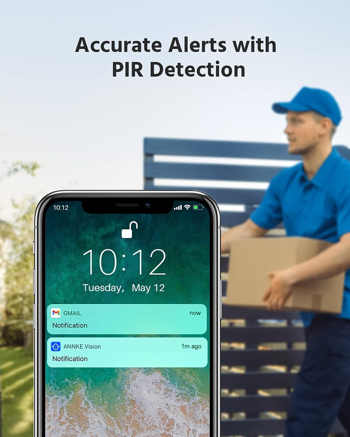 ANNKE 8CH 5MP Lite Surveillance Security Camera System 1TB Hard Drive with 4pcs 1920TVL PIR Security Cameras, PIR Motion Detection, White Light Alarm, Email Alert with Snapshots, Remote Access