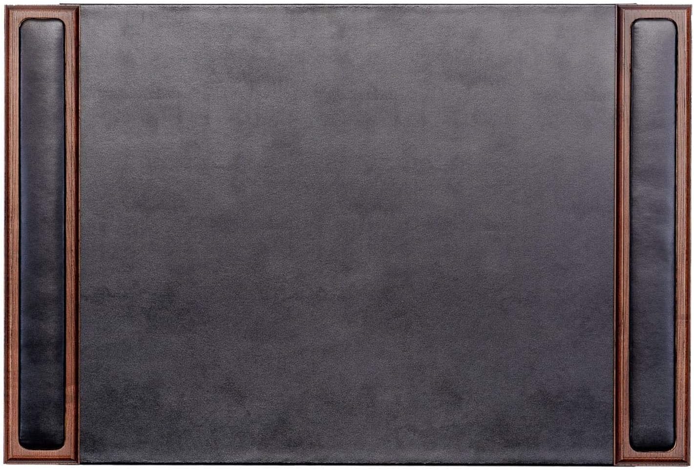 Dacasso Wood & Leather Desk Pad, 25.5 x 17.25, Walnut & Black