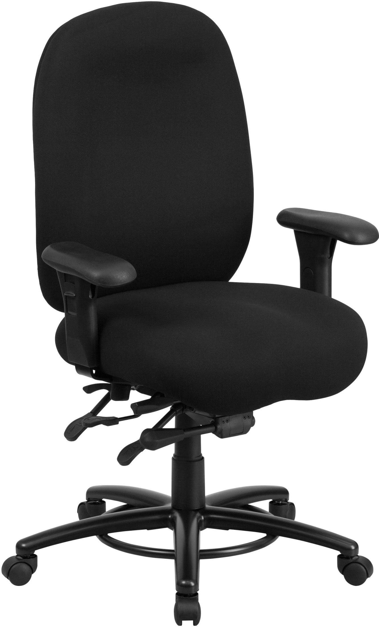 Hercules Series 24/7 Intensive Use Big u0026 Tall Black Fabric Multifunction Swivel Chair