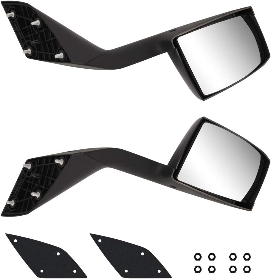 Aostirmotor Black Hood Mirrors Truck Assembly Driver (Left Side) and Passenger (Right Side) Pair(Black) Black Hood Mirrors for VOLVO VNL,Suitable for Suitable for Volvo VNL 2000-2015