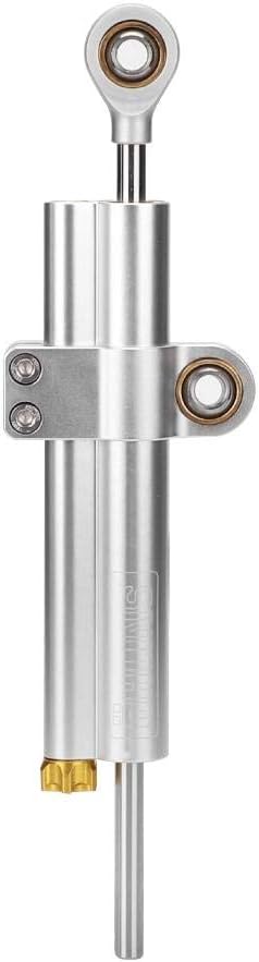 Qiilu Motorcycle Damper, Universal Motorcycle CNC Aluminum Alloy Steering Damper Stabilizer Accessory