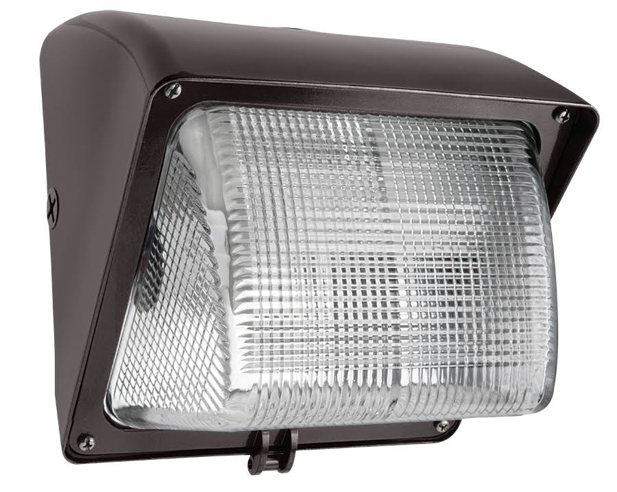 RAB Wp1Gsn100/Pc Wallpack 100W HPS 120V NPF Glass Lens Lamp + 120V PC Bronze