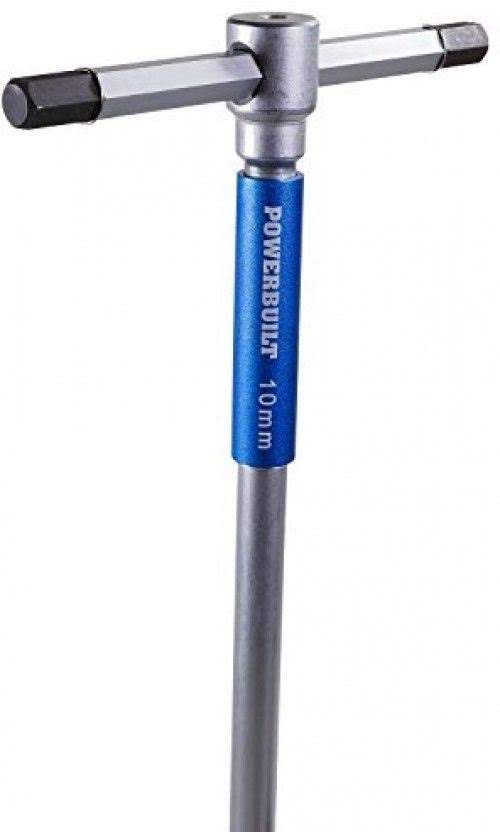 Powerbuilt 8 PC Metric T-Handle Hex Allen Key Wrench Set w/Storage Rack - 941645