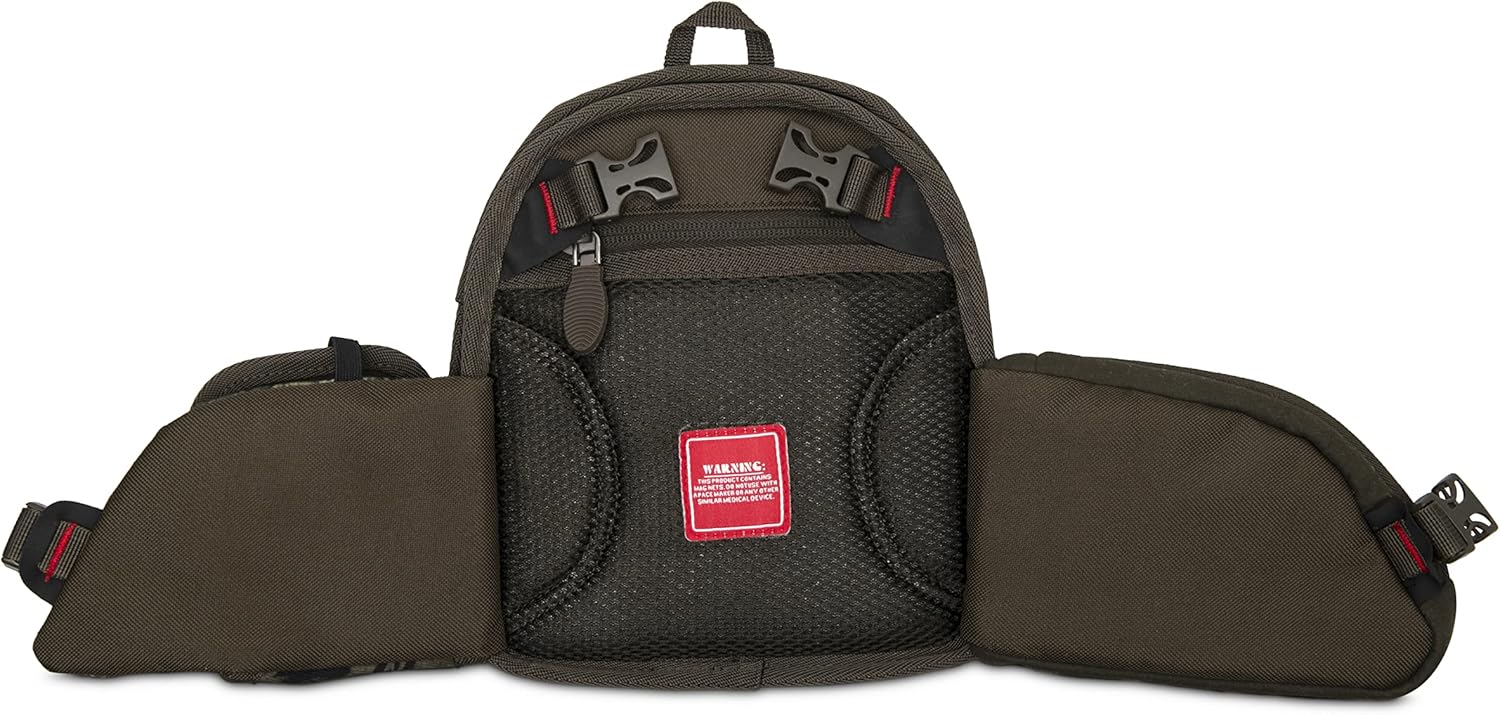 Cloka Binocular Bino Case Harness with Rangefinder Pouch Chest Pack Strap Waterproof Breathable Woodlands Camo for Hunting Bird Watching Outdoors Travel