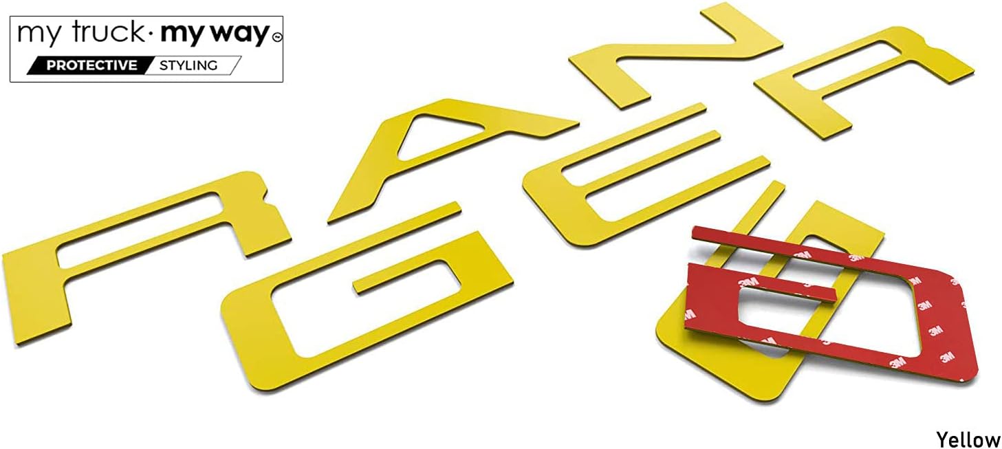 Ranger 3D Raised Domed Tailgate Letters | Precision Fit! | Water Resistant! | (Fits) Ford Ranger 2019, 2020, 2021 (White) Pack of 2