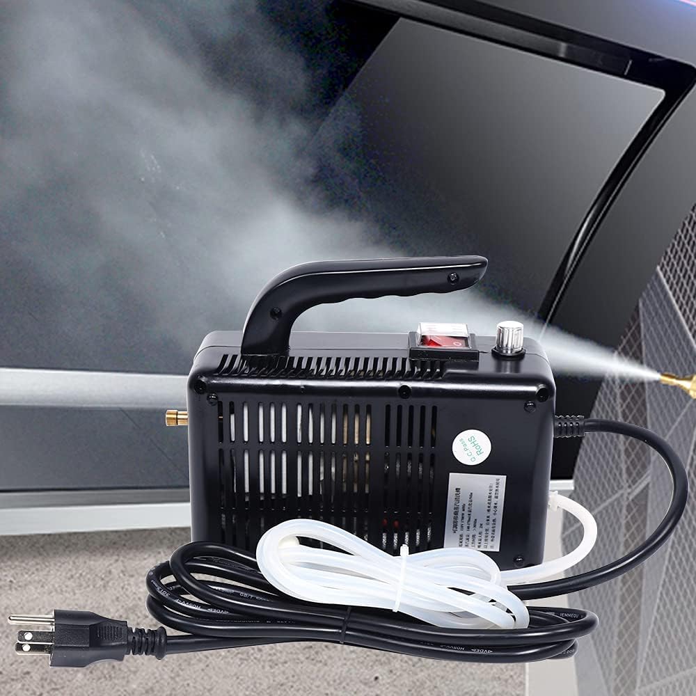 Multifunction Handheld Steam Cleaner, 1600W Electric High Pressure Steam Clean Mobile Cleaning Machine Power Steamer, High Temperature Portable Steam Cleaner for Furniture Car Household (Yellow)