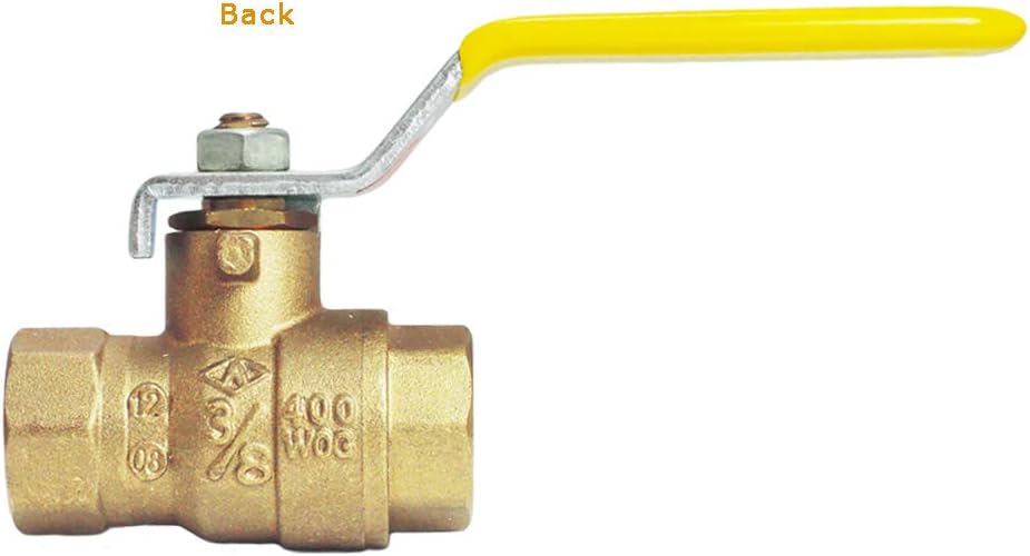 NIGO Industrial Co. 180SS Series 3-Way (L-Port) Forged Brass Ball Valve, Lever Handle, NPT Female, Full Port 400WOG (1