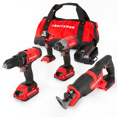 Craftsman Cordless Drill Impact Driver Reciprocating Saw LED Pivoting Task Light