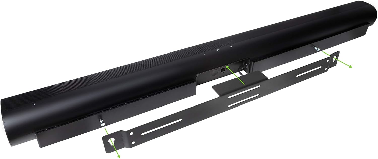 HIDEit Mounts Arc Sonos Arc Wall Mount, Black Steel Mount for Sonos Arc Soundbar Mount, Soundbar Mounting Bracket Under TV Pack of 2