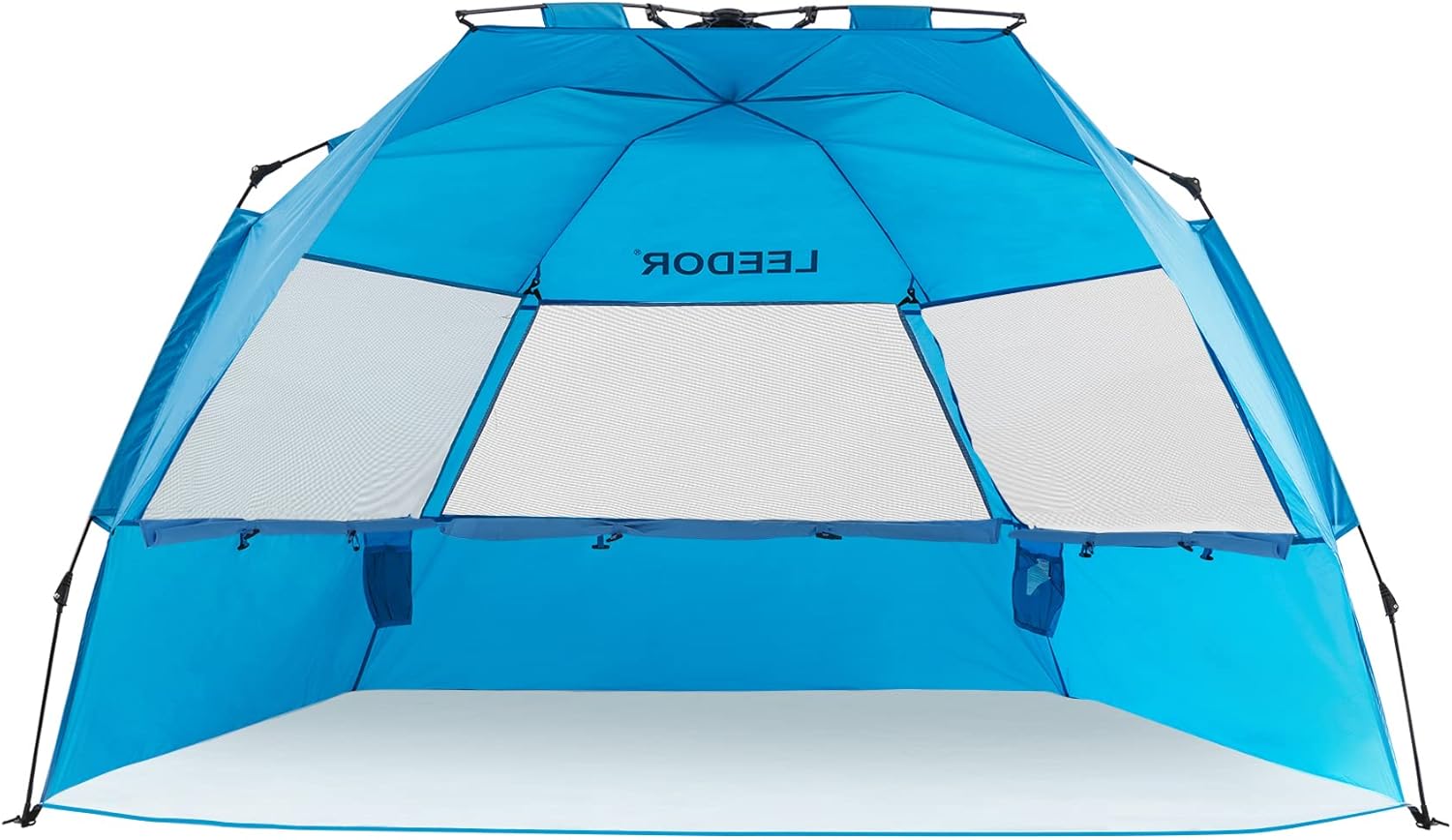 Leedor Beach Tent Sun Shelter Instant Beach Umbrella Easy Cabana with UPF 50+ UV Portable Windproof Pop Up Shade for 3 to 4 Person for Family Patent Pending