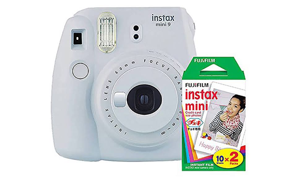Fujifilm Instax Mini 9 Instant Camera with Mini Film Twin Pack Smokey White (89755849) White Smokey White