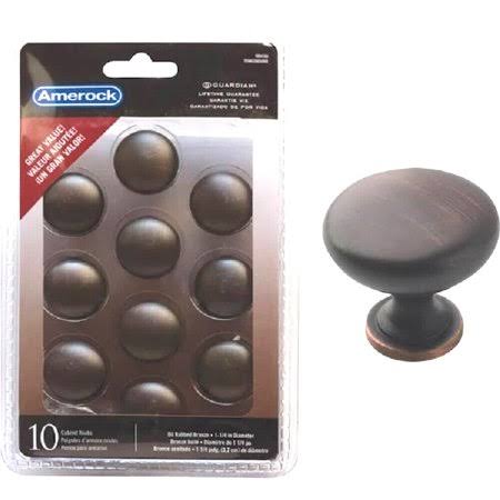 Amerock Ten53005orb Allison Value Cabinet Knob 1-1/4 inch Oil Rubbed Bronze 10 Pack