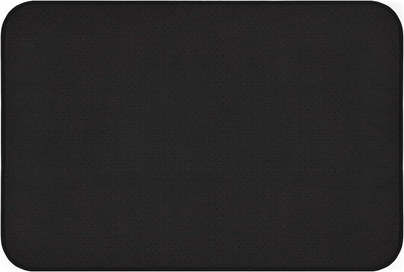 House, Home and More Skid-Resistant Carpet Indoor Area Rug Floor Mat - Black - 3 Feet X 5 Feet