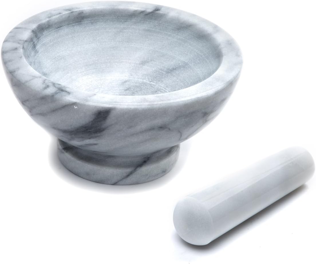 Fox Run Large Marble Mortar and Pestle Pack of 2