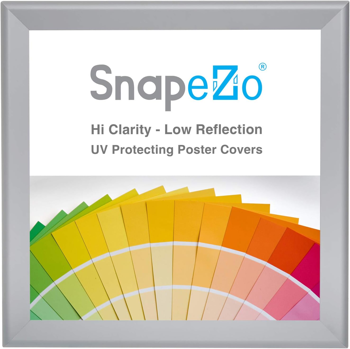SnapeZo Poster Frame 36x48 Inches, Black 1.7 Inch Aluminum Profile, Front-Loading Snap Frame, Wall Mounting, Wide Series