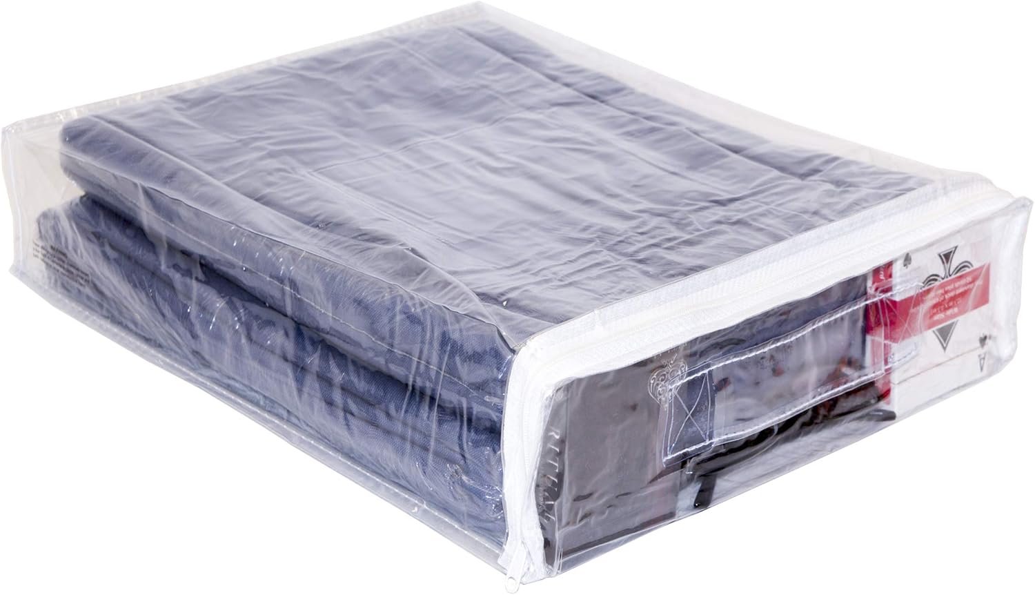 Clear Vinyl Zippered Storage Bags 12 x 15 x 3 Inch 10-Pack with Handle and Pockets