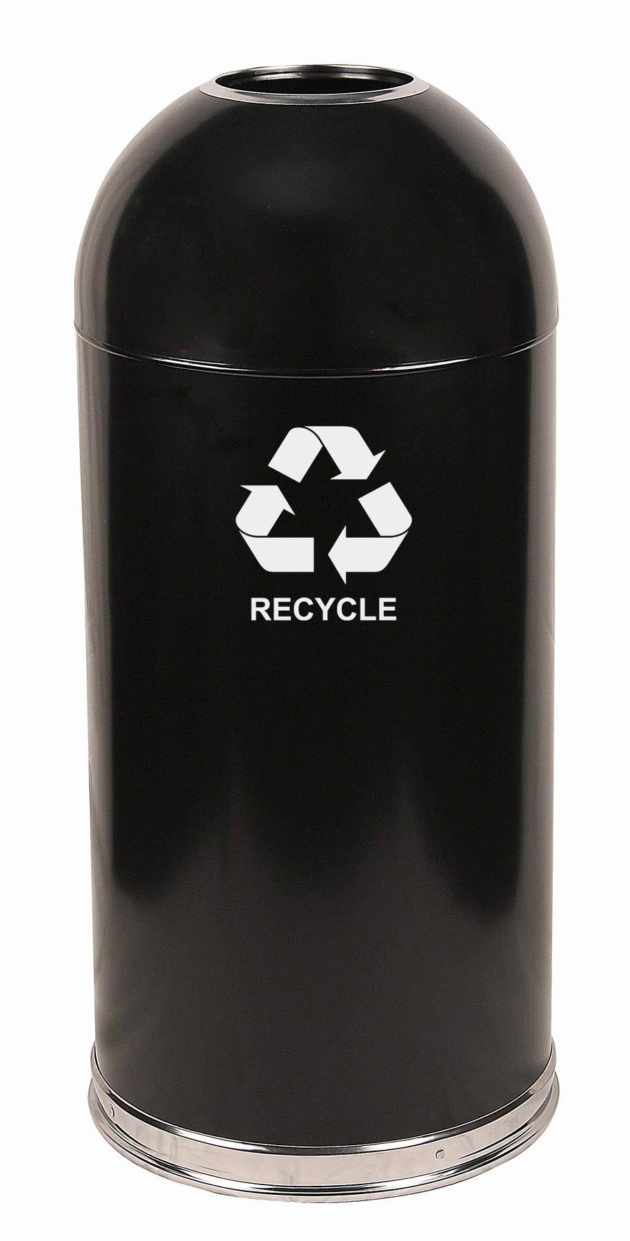 Witt Industries Dome Top Recycling Receptacle (Black)