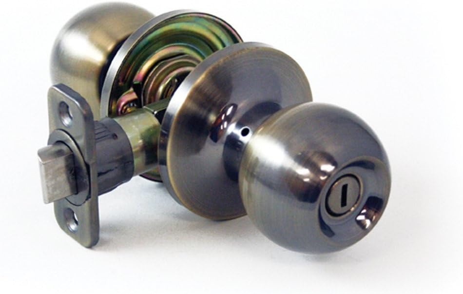 Lewis Hyman 1732191 Atlas Ball Privacy Door Knob, Polished Brass