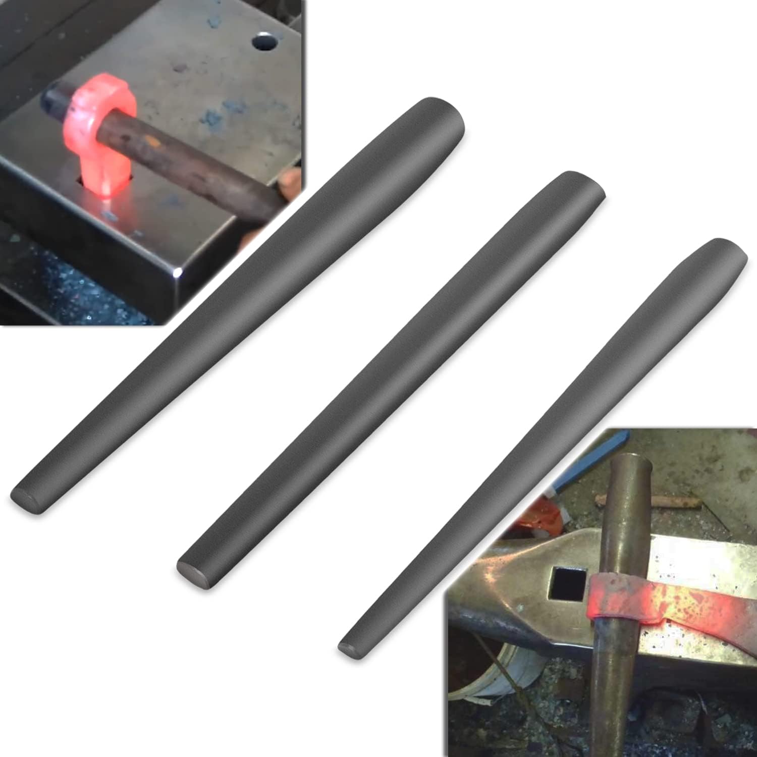 Upgraded Blacksmith Knifemakers Tomahawk & Large Hammer & Mouse ax Drift Set, 3 pcs