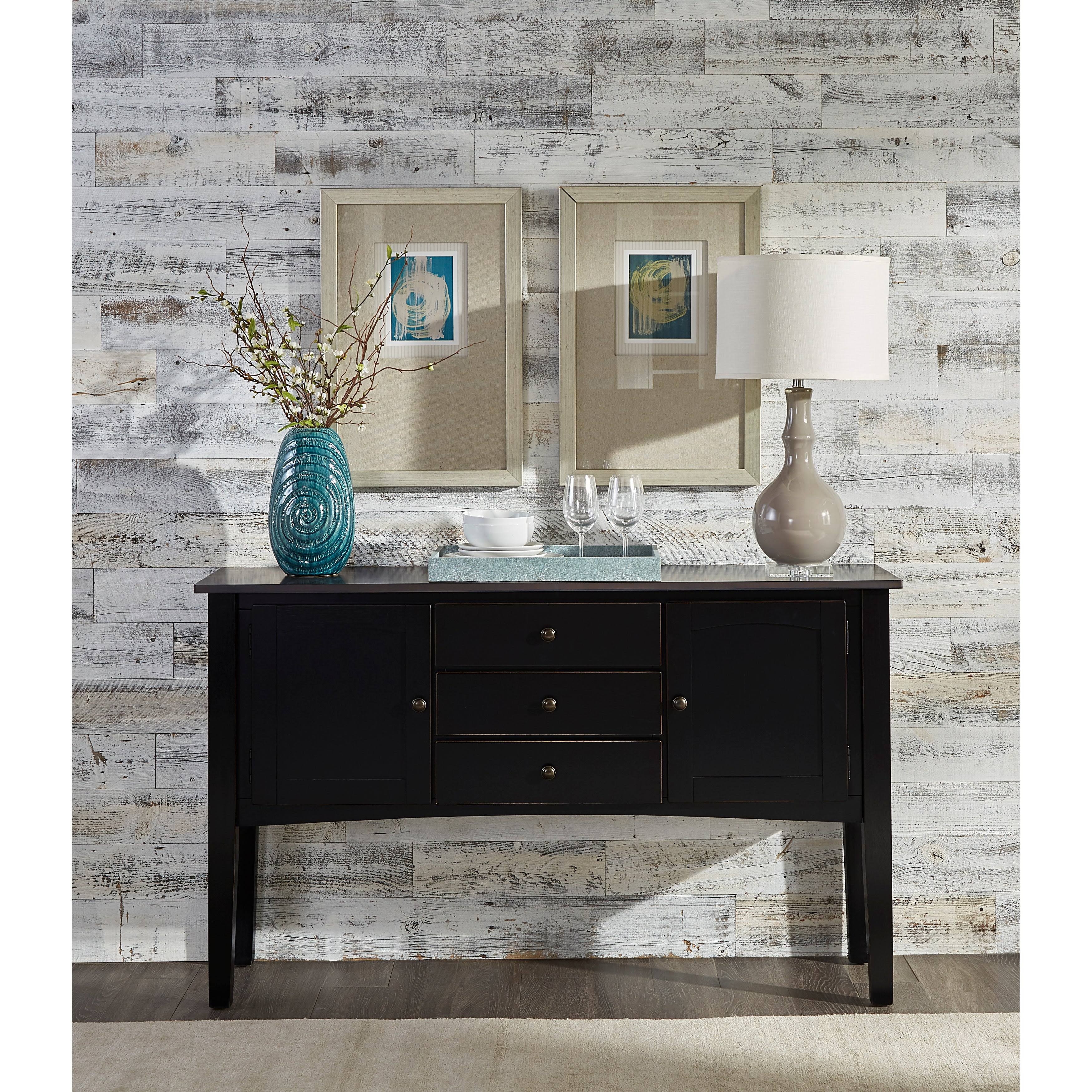 Progressive Furniture D811-56 Salem Gray Black Large Server