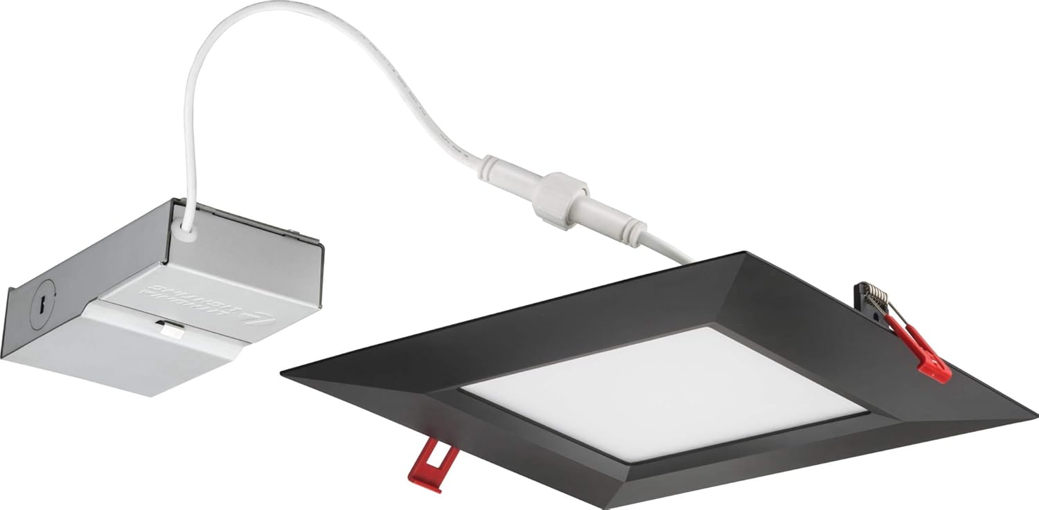 Lithonia Lighting WF8 30K40K50K 90CRI MW M6 LED Color Temperature Selectable Ultra Thin Recessed Downlight, 3000K | 4000K | 5000K, White Pack of 2